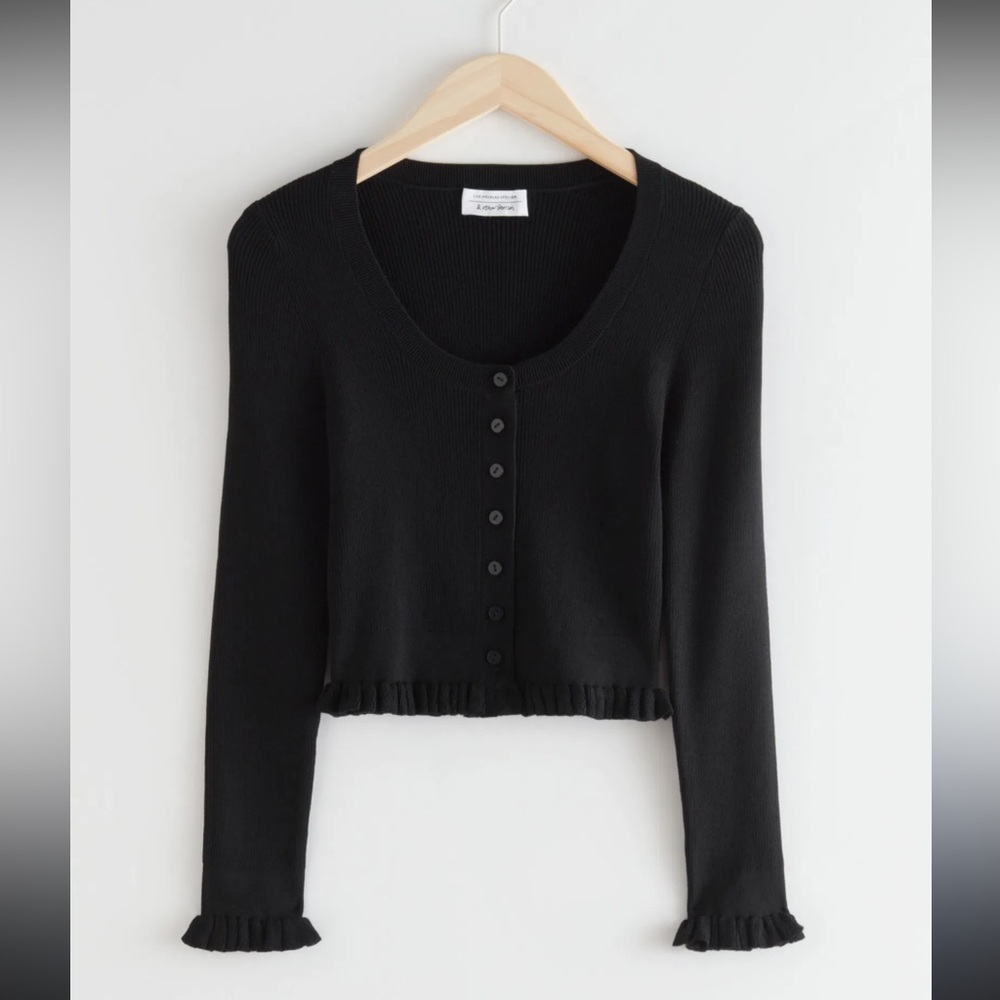 & Other Stories Black Cardigan Sweater